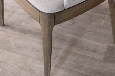 cologne carver chair light grey leg close up